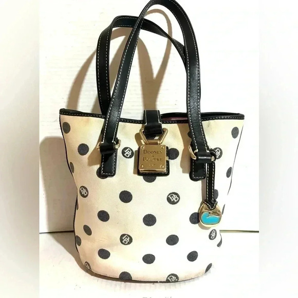 Dooney bourke DB signature print canvas shoulder handbag - Picture 1 of 11